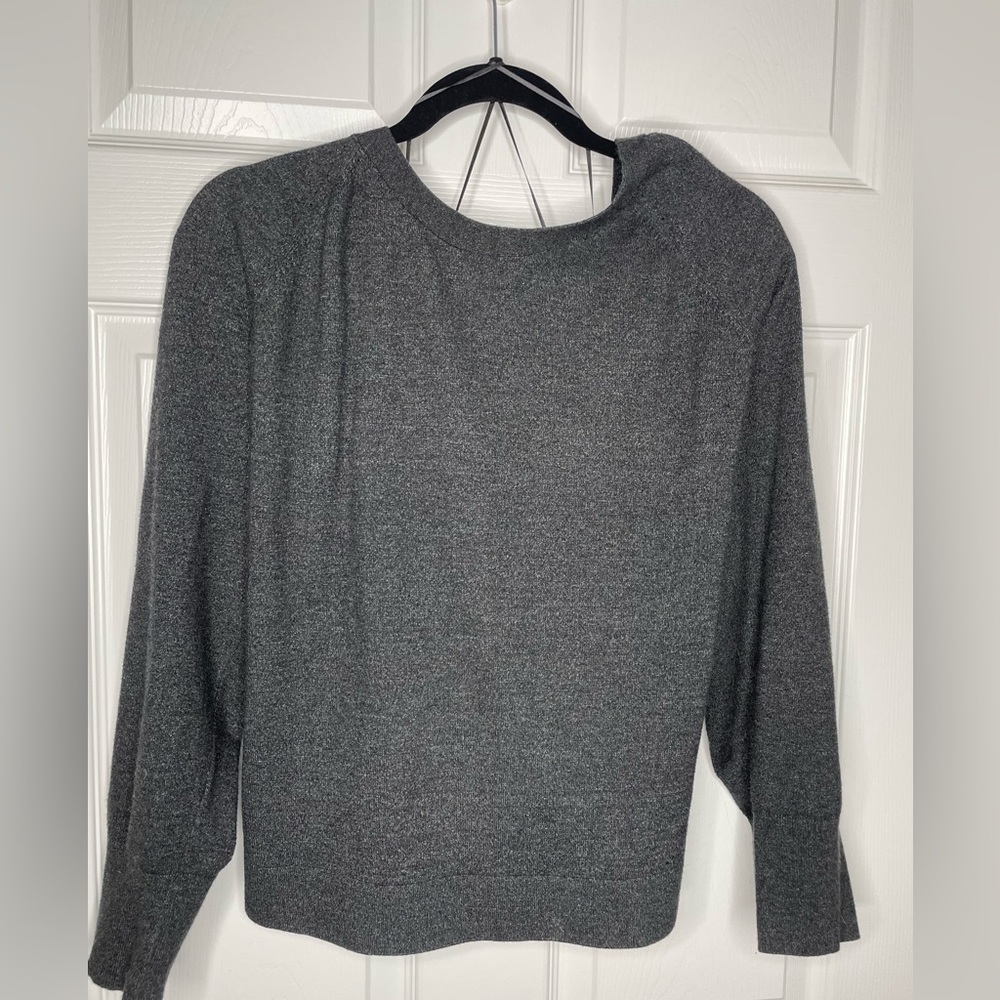 Victoria Secret open twist in back sweater. Dark gray.